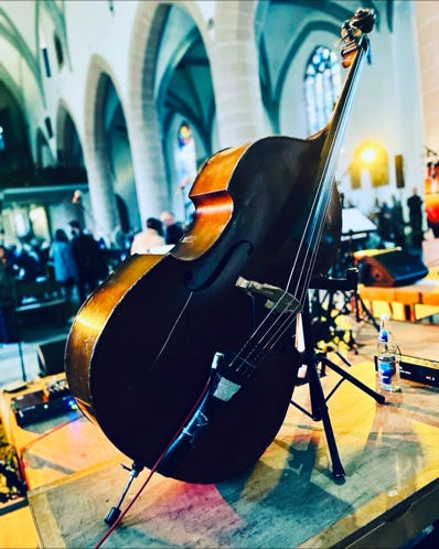 Bertha beim Tafelkonzert in Schwabach